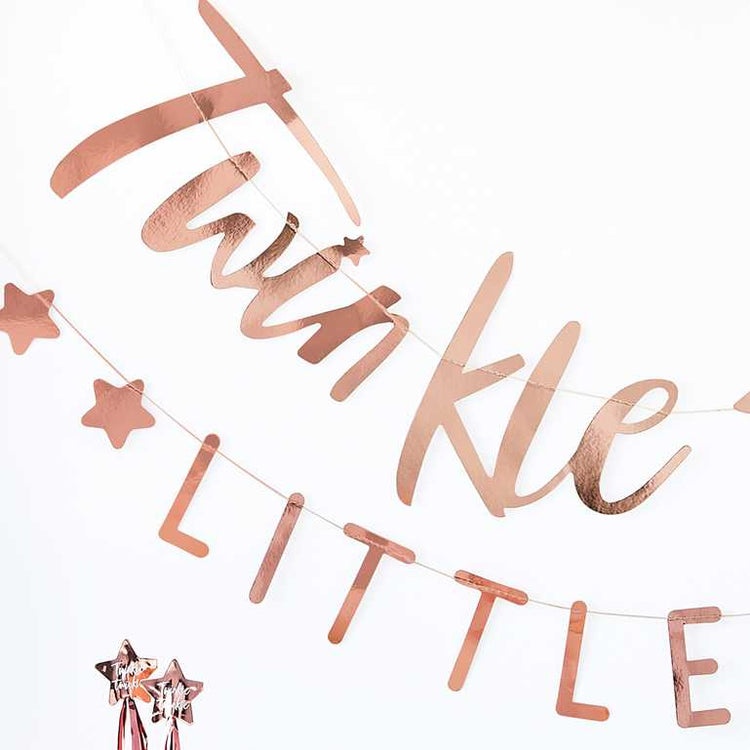Twinkle Twinkle Bunting Rose Gold Pack of 2