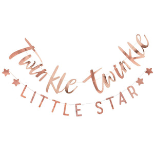 Twinkle Twinkle Bunting Rose Gold Pack of 2