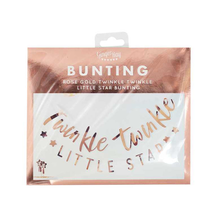 Twinkle Twinkle Bunting Rose Gold Pack of 2