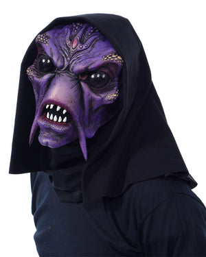 Venutian Alien Monster Hooded Deluxe Mask with Moving Mouth