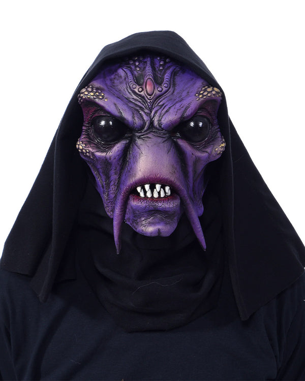 Venutian Alien Monster Hooded Deluxe Mask with Moving Mouth