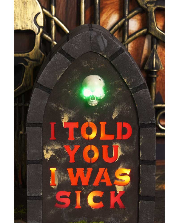 Light Up Tombstone 31cm