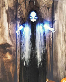 Hanging Light Up Girl Animated Halloween Decoration 1.3m
