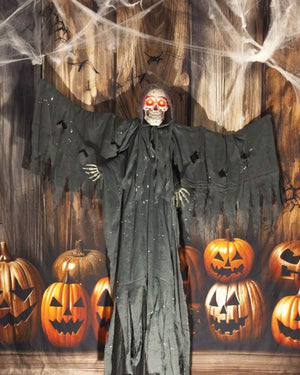 Standing Winged Reaper Animated Decoration 1.9m