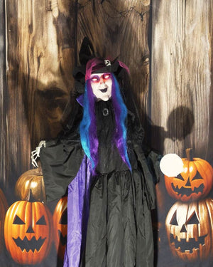 Standing Witch Animated Decoration 1.6m