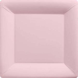 Pastel Pink 23cm Square Paper Plates Pack of 20
