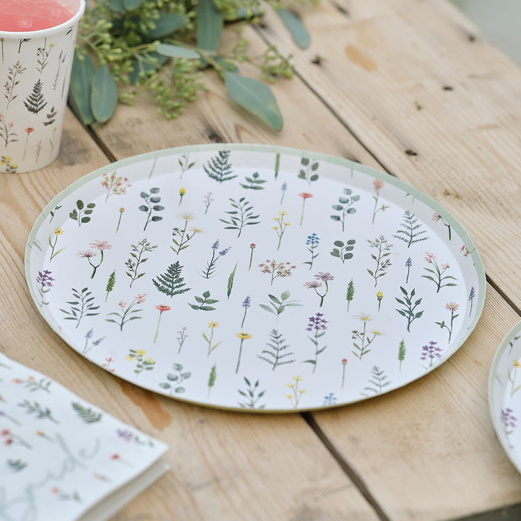 Bridal Bloom Floral Plates