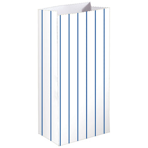 Stripe Paper Treat Bags Bright Royal Blue