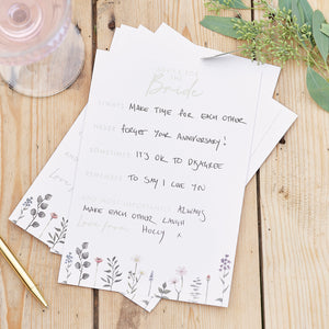 Bridal Bloom Bride To Be Advice Cards