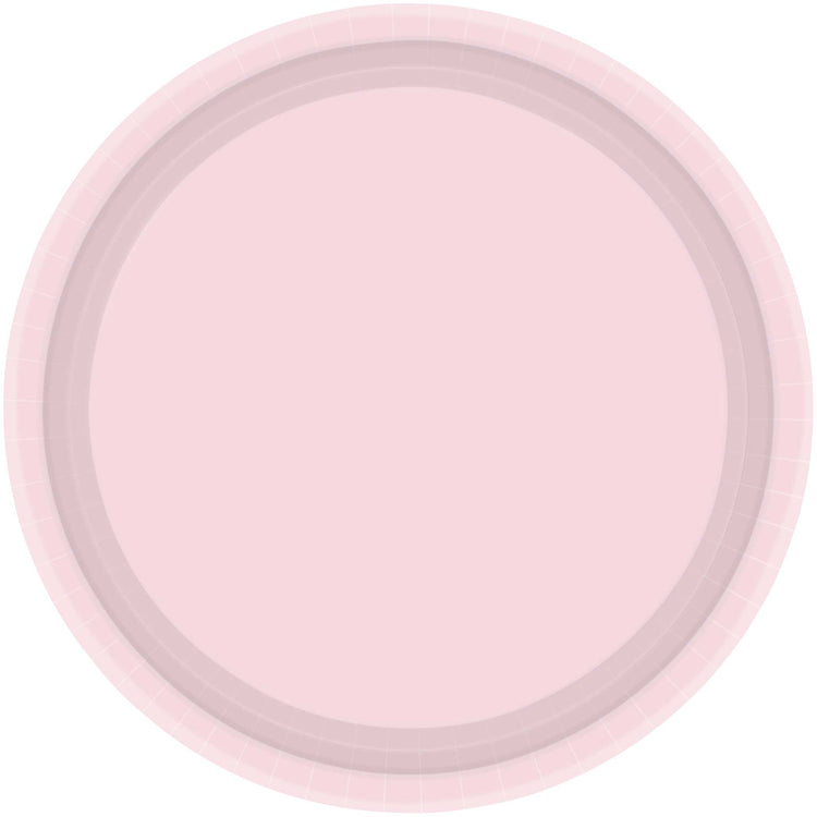 Pastel Pink 17cm Round Paper Plates Pack of 20