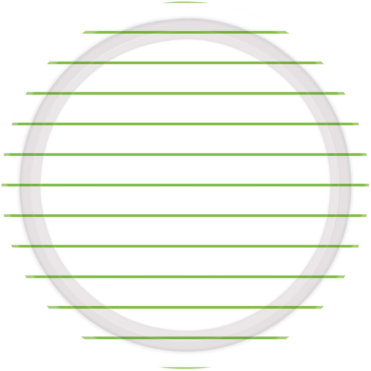 Kiwi Stripes 23cm Round Paper Plates Pack of 8