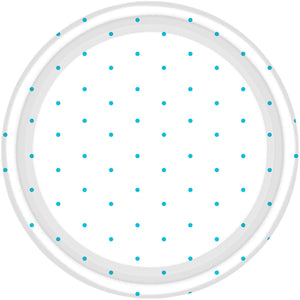 Caribbean Blue Dots 17cm Round Paper Plates Pack of 8