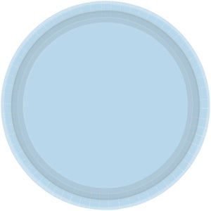 Pastel Blue 17cm Round Paper Plates Pack of 20
