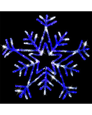 Flash Acrylic Christmas LED Snowflake 65cm
