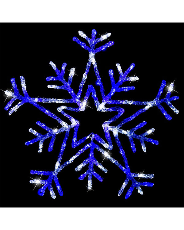 Flash Acrylic Christmas LED Snowflake 65cm