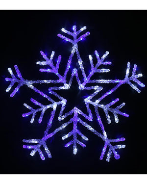 Flash Acrylic Christmas LED Snowflake 65cm