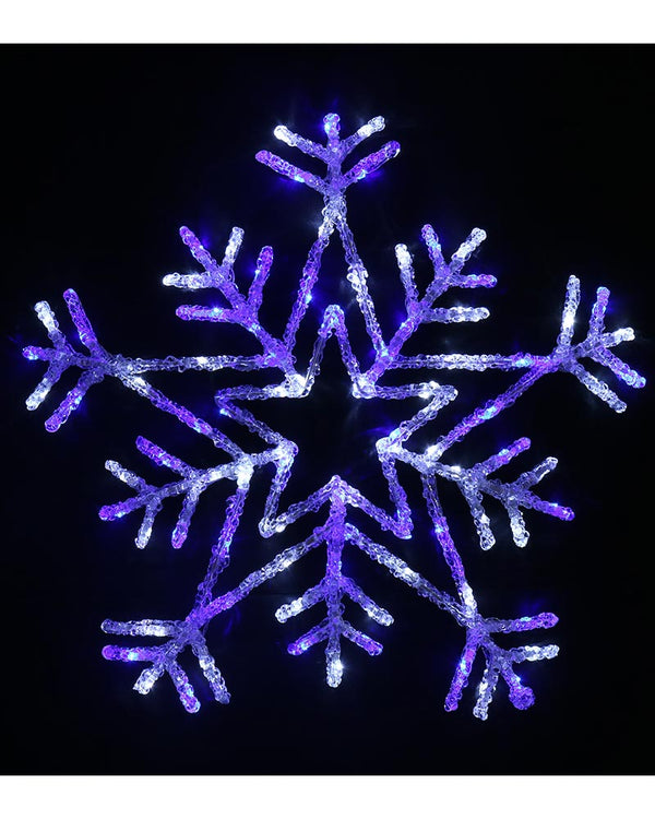 Flash Acrylic Christmas LED Snowflake 65cm
