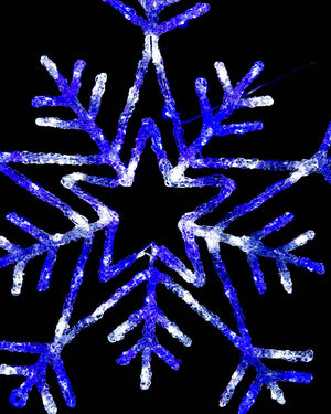 Flash Acrylic Christmas LED Snowflake 65cm