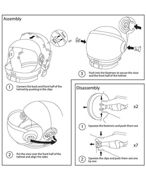 Orange Astronaut Kids Costume with Helmet