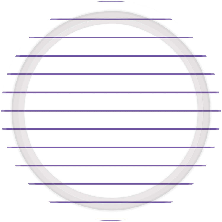 New Purple Stripes 23cm Round Paper Plates Pack of 8