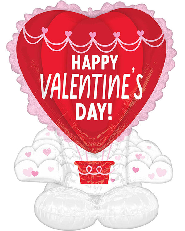AirLoonz Happy Valentines Day Hot Air Balloon 13m Foil Balloon