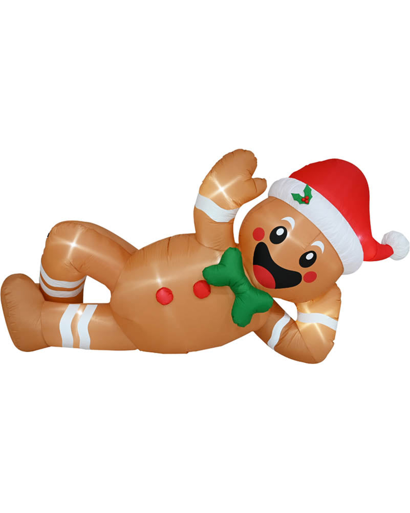 Calorie Overload Gingerbread Man Christmas Lawn Inflatable 3m