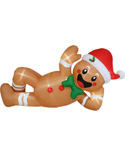 Calorie Overload Gingerbread Man Christmas Lawn Inflatable 3m