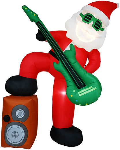 Santa Rocker Christmas Lawn Inflatable 2.4m