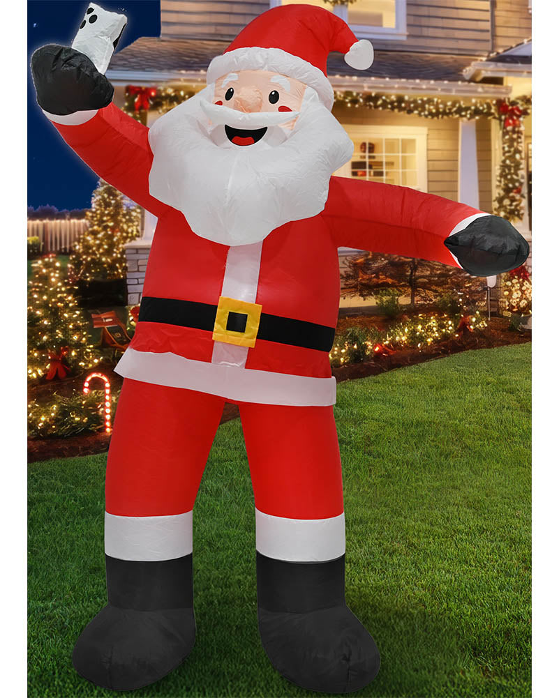 Santa Selfie Christmas Lawn Inflatable 2.1m
