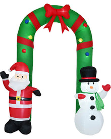 Santa Snowman Arch Christmas Lawn Inflatable 2.4m