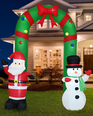 Santa Snowman Arch Christmas Lawn Inflatable 2.4m