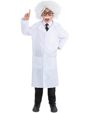 Albert Einstein Wig Glasses Tie and Moustache Kids Set