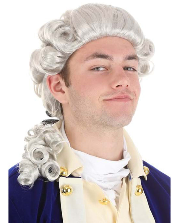 American Colonial Powdered Grey Wig