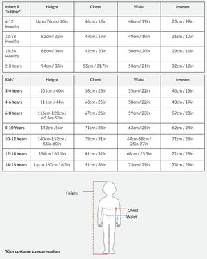 Phantom of Darkness Boys Costume 12-14 Years