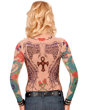 Angel Wings Womens Full Body Tattoo Sleeve