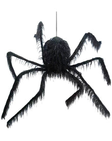 Hanging Black Spider Animated Halloween Decoration 2m