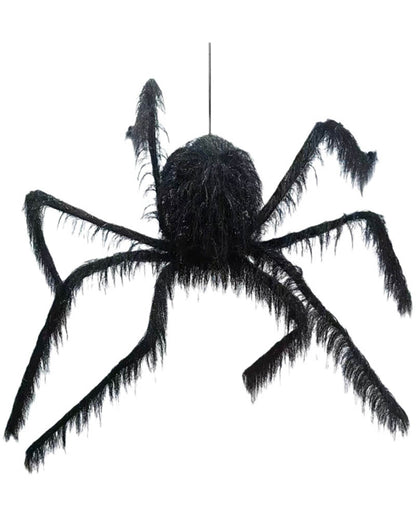 Hanging Black Spider Animated Halloween Decoration 2m