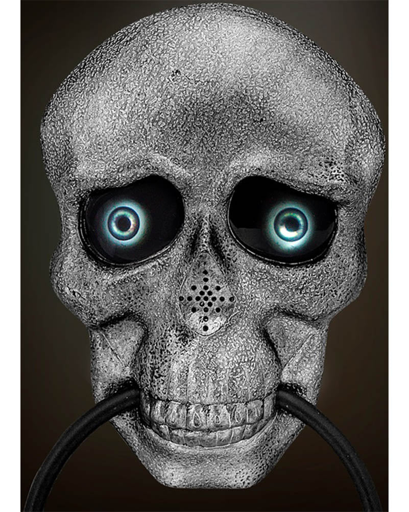 Animated Eyes And Creepy Voice Skull Door Knocker