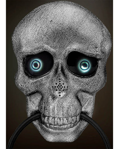 Animated Eyes And Creepy Voice Skull Door Knocker