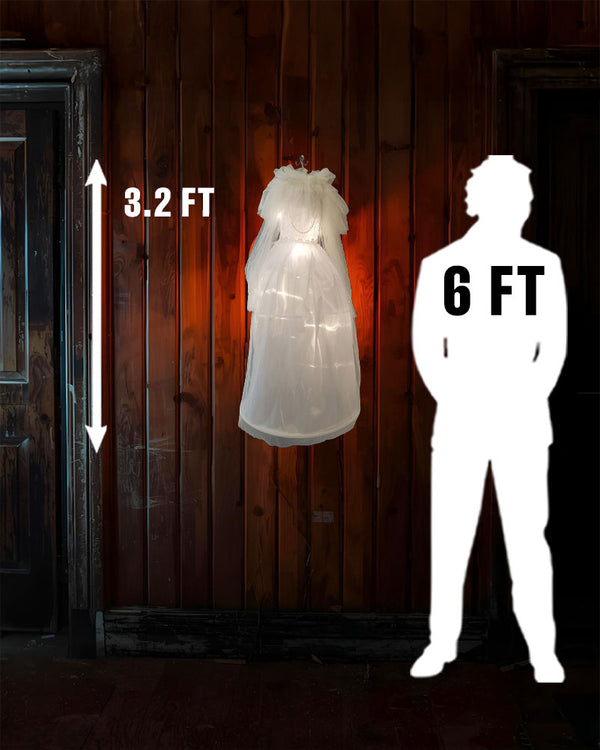 Hanging Bride Dress Animated Decoration 1.1m