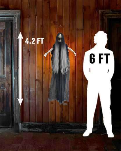 Hanging Light Up Girl Animated Decoration 1.3m