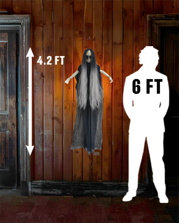 Hanging Light Up Girl Animated Decoration 1.3m