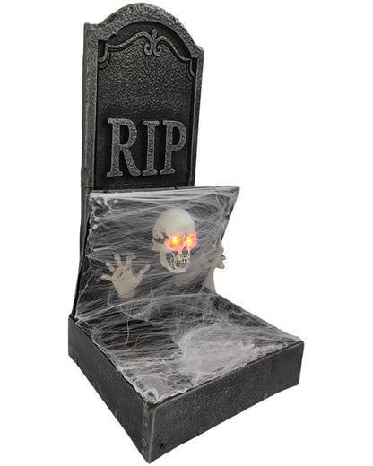 Pop Up Skeleton Tombstone Animated Halloween Decoration 1m