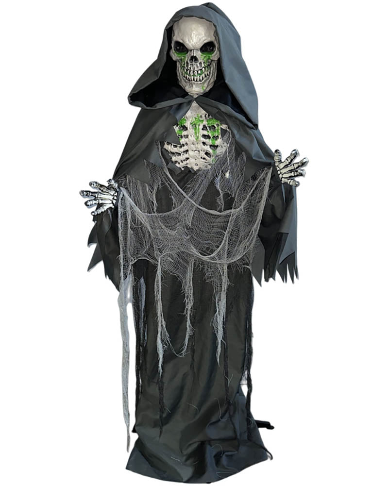 Skeleton Stretching Reaper Animated Halloween Decoration 1.7m