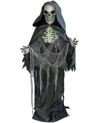 Skeleton Stretching Reaper Animated Halloween Decoration 1.7m