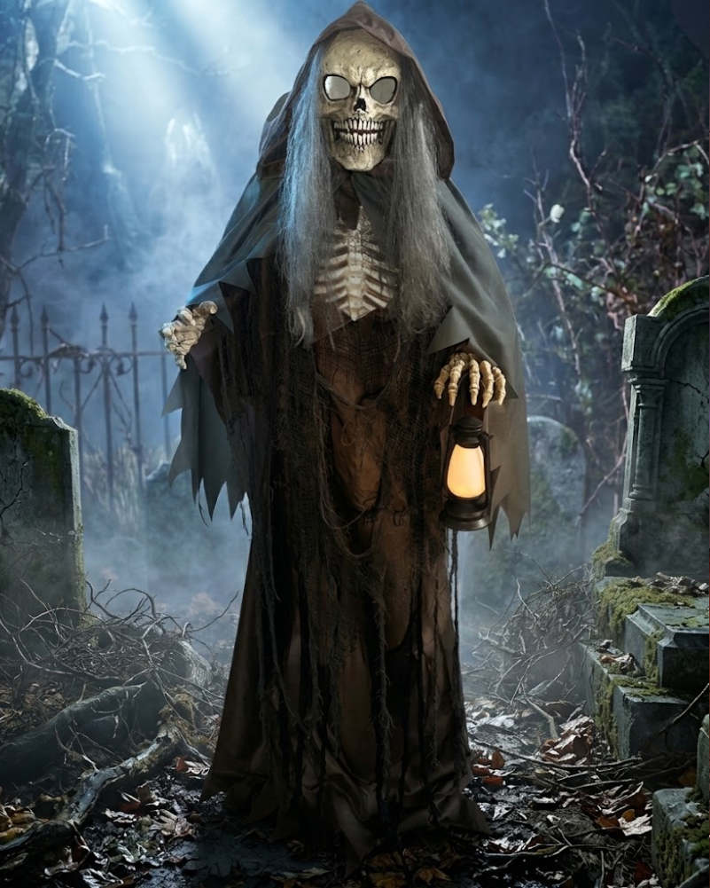 Standing Reaper Animated Halloween Decoration 1.7m