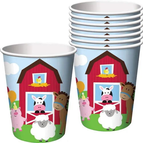Farmhouse Fun 266ml Party Cups Pack of 8