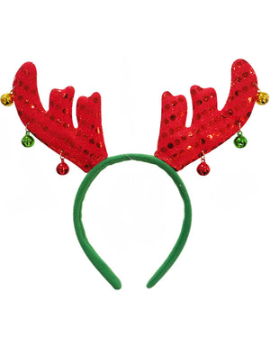 Christmas Antlers with Bells Headband
