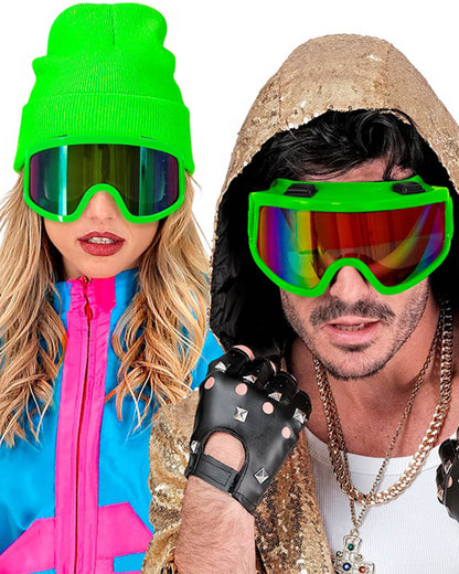 Apres Ski Neon Green Adult Goggles