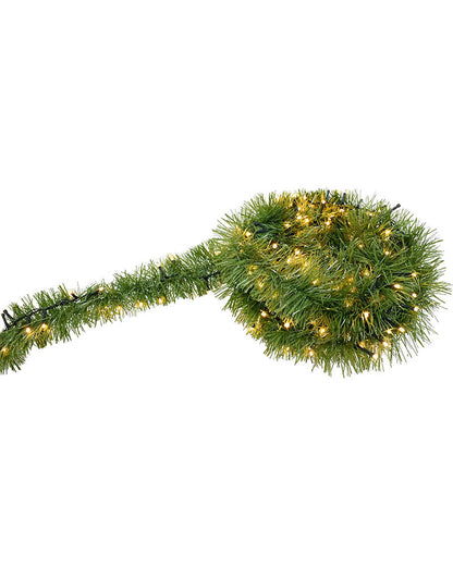 Assorted Pre-Lit Christmas Garland Warm White or Multicoloured 10m